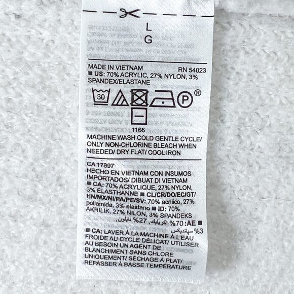 Women's Old Navy Sweater | White | Crew Neck | Large | Relaxed Fit | Stretch - Picture 10 of 10